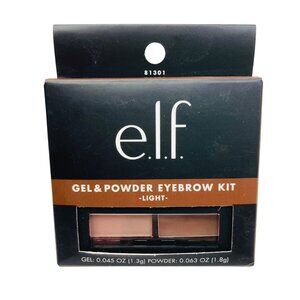 e.l.f. Gel & Powder Eyebrow Kit LIGHT with Brush and Mirror New with Box